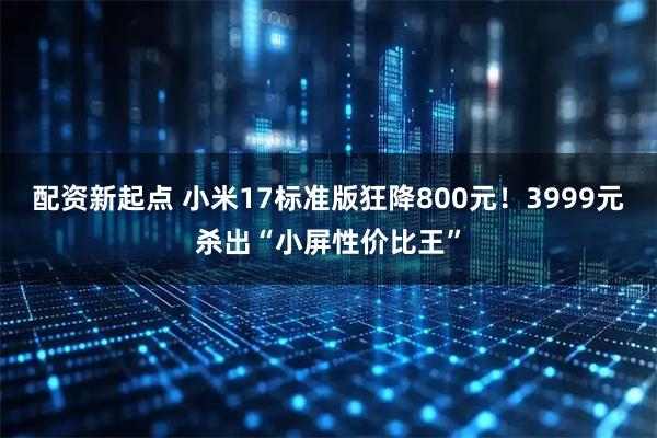 配资新起点 小米17标准版狂降800元！3999元杀出“小屏性价比王”
